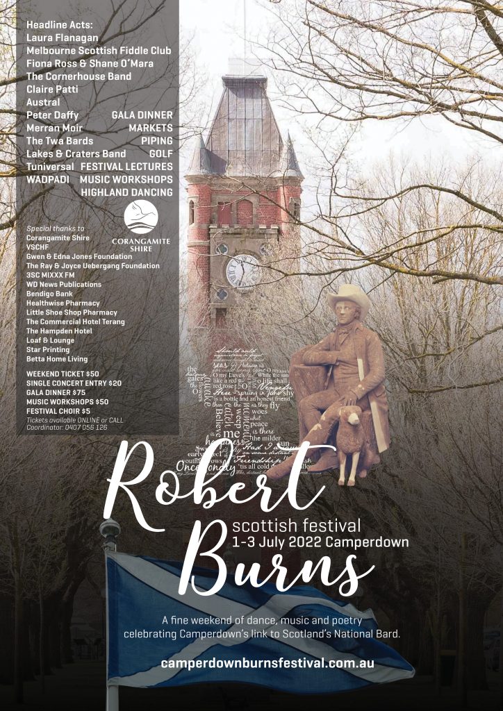 Poster Camperdown Robert Burns Festival Program 2022